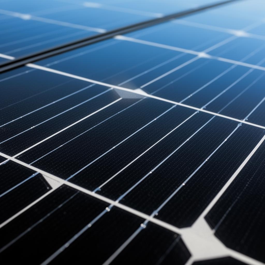 Détail d'un panneau solaire haute performance